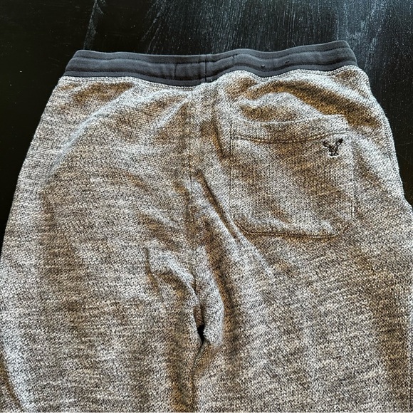 American Eagle Small Gray and Dark Gray Elastic Pants Workout Sweatpant Lounge - Picture 3 of 9